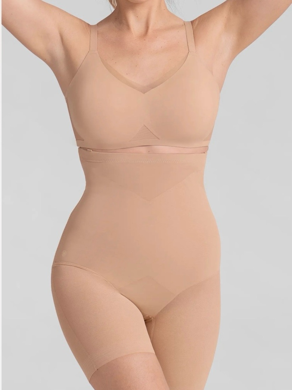Honeylove SuperPower Shorts NWT Size L Sand Shapewear Sculpting
